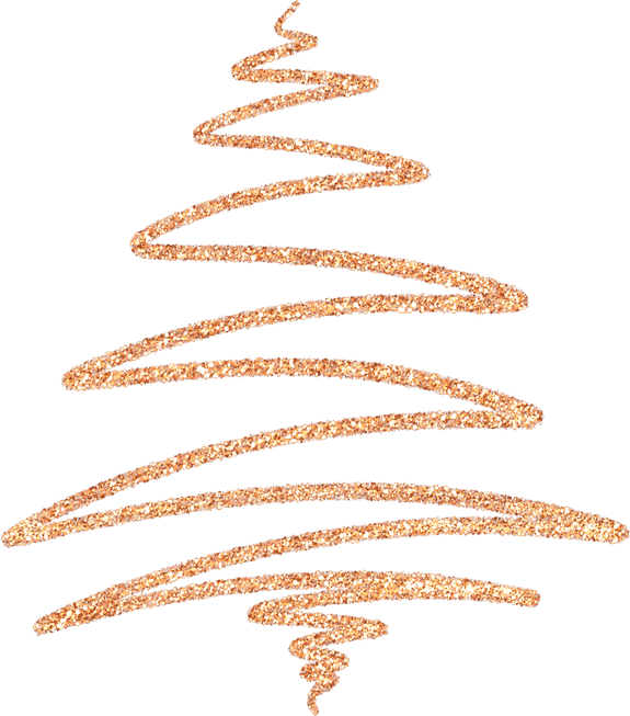 Golden Christmas tree